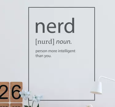 Sticker nerd définition - TenStickers