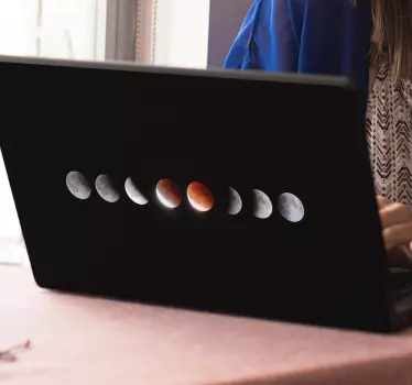 Sticker ordinateur portable éclipse - TenStickers