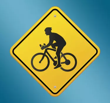 Sticker panneau cycliste - TenStickers