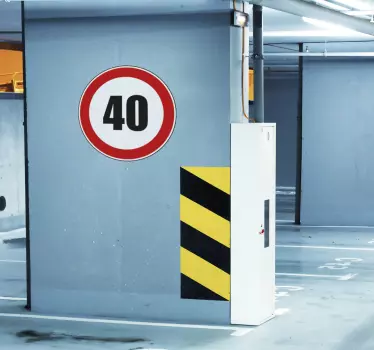 Sticker panneau vitesse 40 - TenStickers