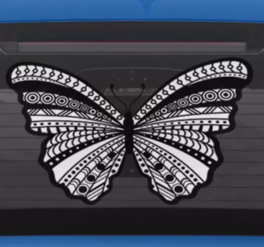 Sticker papillon noir et blanc pour voiture - TenStickers