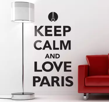Sticker paris keep calm - TenStickers