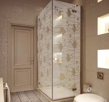 Sticker paroi de douche poissons et bulles - TenStickers