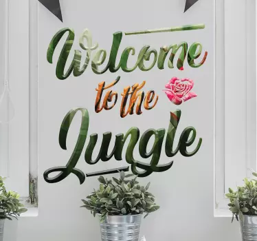 Sticker Parole de Chanson Bienvenue dans la jungle - TenStickers