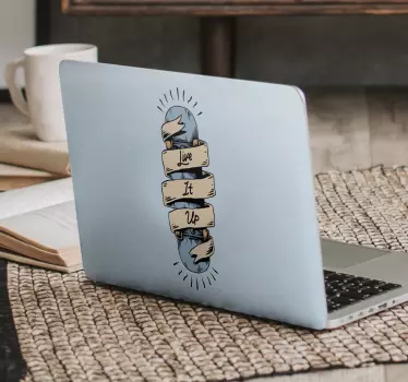 Sticker PC Badges de motivation rétro cool - TenStickers