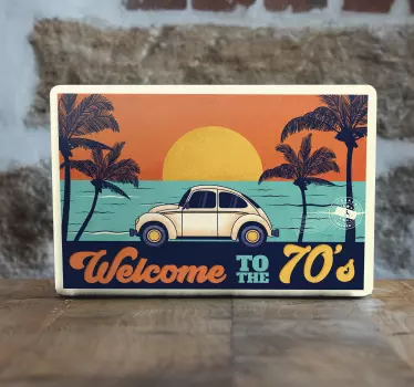 Sticker PC Bienvenue sur le portable des années 70 - TenStickers