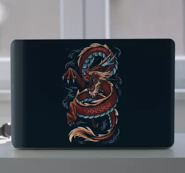 Sticker PC Illustration de dragon chinois - TenStickers