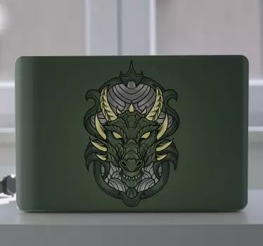Sticker PC Illustration de tête de dragon - TenStickers