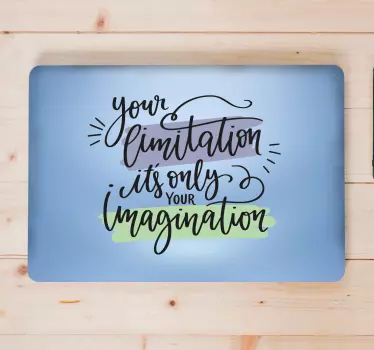 Sticker PC Lettrage de citation de motivation dessiné à la main - TenStickers