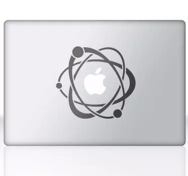 Sticker PC portable atomes électrons - TenStickers