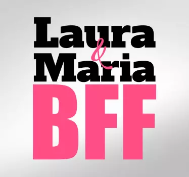Sticker personnalisable BFF - TenStickers