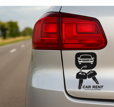 Sticker personnalisable logo de location de voiture - TenStickers