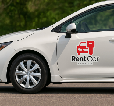 Sticker personnalisable logo simple de location de voiture - TenStickers