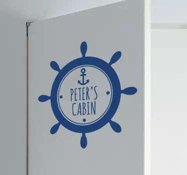 Sticker personnalisable porte cabine - TenStickers