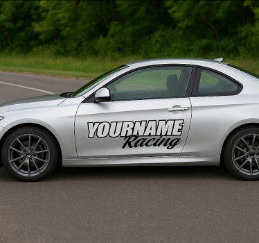Sticker personnalisable votre nom en course - TenStickers