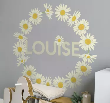 Sticker personnalisé couronne de marguerite - TenStickers
