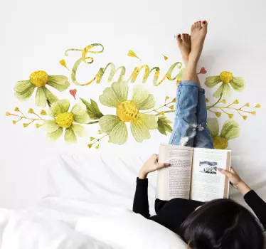 Sticker personnalisé et fleurs sauvages - TenStickers
