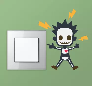 Sticker Personne Interrupteur homme électrique - TenStickers