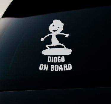 Sticker petit surfeur à bord - TenStickers