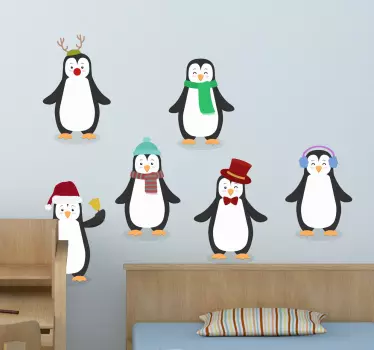 Sticker pingouins déguisés - TenStickers