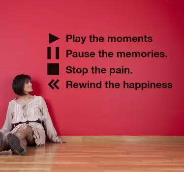 Sticker play pause stop rewind - TenStickers