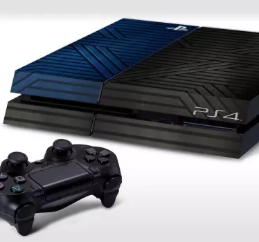 Autocollant PS4 effet texture métallique - TenStickers