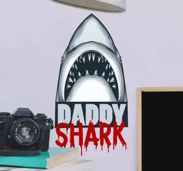 Sticker Maison Daddy Shark - TenStickers