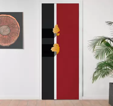 Sticker de Porte Dessin mains - TenStickers