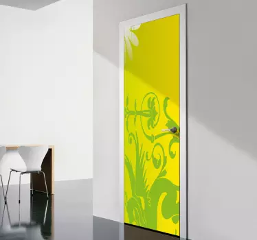 Sticker porte dragon vert - TenStickers
