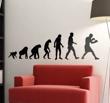 Sticker poster séquence silhouette Évolution - TenStickers
