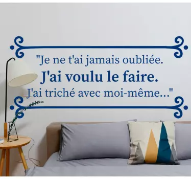 Sticker Pour Chambre Une pensée constante - TenStickers