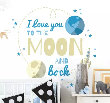 Sticker espace "I love you" - TenStickers