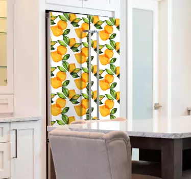 Sticker pour Frigo Style méditerranéen au citron - TenStickers