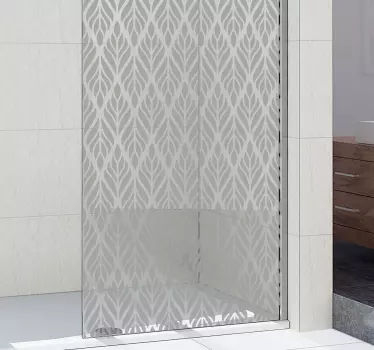 Sticker pour Paroi de Douche sticker ethnique floral gris - TenStickers