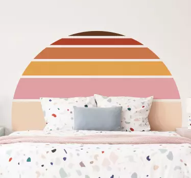 Sticker tête de lit soleil des années 70 - TenStickers