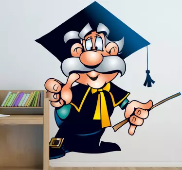 Sticker professeur savant - TenStickers