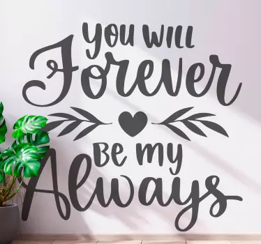 Sticker proverbe amour éternel - TenStickers
