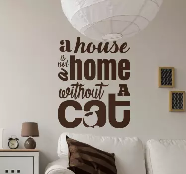Sticker Citation Maison sans chat - TenStickers