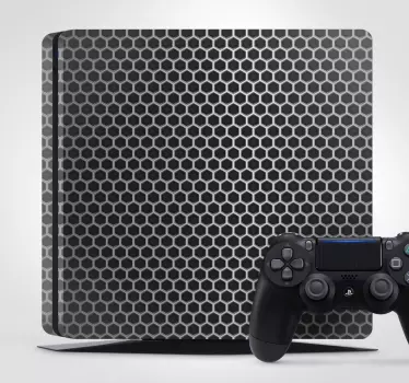Sticker PS4 détails du motif en nid d'abeille - TenStickers