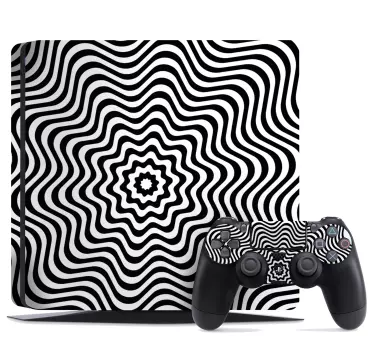 Sticker ps4 enveloppe à motif ondulé - TenStickers