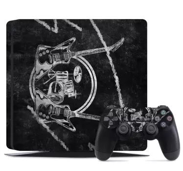 Sticker ps4 set de batterie guitare - TenStickers