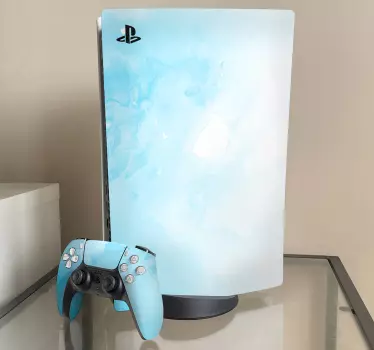 Sticker ps5 appareil de jeu couleur aqua - TenStickers