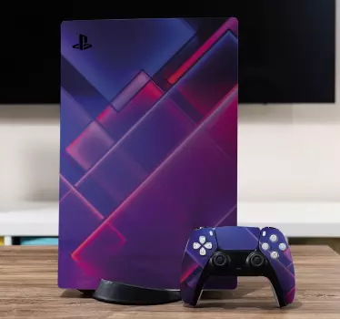 Sticker ps5 avec motif géométrique - TenStickers