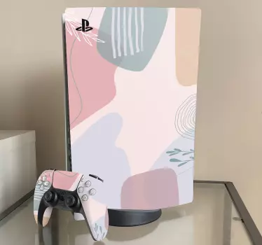 Sticker ps5 formes colorées abstraites - TenStickers