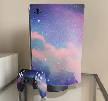 Sticker PS5 motif de nuage cosmique - TenStickers