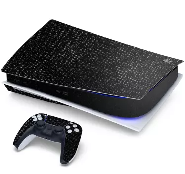 Sticker ps5 motif technique noir - TenStickers