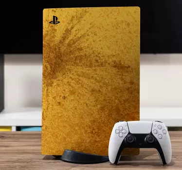 Sticker ps5 panneau doré texturé - TenStickers