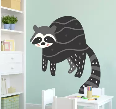Sticker raton laveur dessin - TenStickers