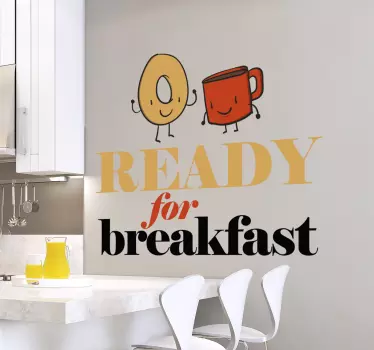 sticker ready for breakfast - TenStickers