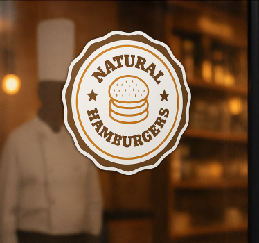 Sticker restaurant hamburgers naturels - TenStickers